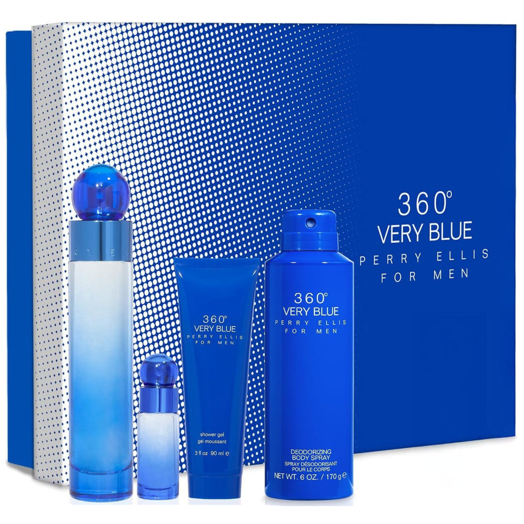 360 VERY BLUE SET 4p 3.4oz M EDT